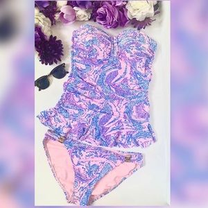 LILLY PULITZER • Maybe Gator • CARMEN RUFFLE TANKINI SET